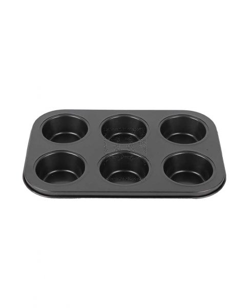 GREEN POINT NON-STICK MUFFIN PAN 6PCS 26.5X18.5X2.7CM JM-012