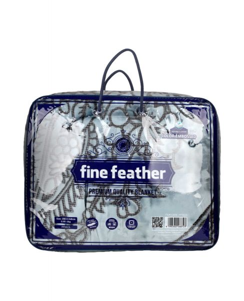 FINE FEATHER COLOR EMBOSSED BLANKET 200X240CM FF5023