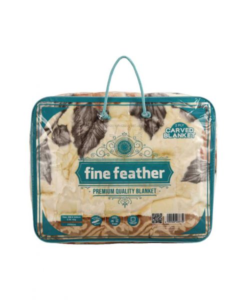 FINE FEATHER CARVED BLANKET 200X240CM FF5024