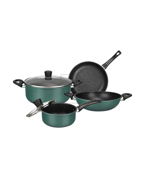 ROYALFORD DAISY FORGED ALUMI.COOKWARE 6PCS SET RF12629