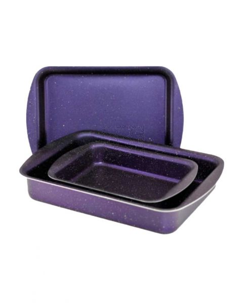 AVCI HOME MAKER GRANITEC RECT TRAY PURPLE 3PCS G-RET3-PR.