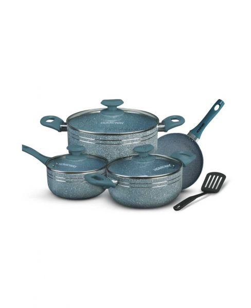 HOMEWAY MARBLE COOKWARE SET 8PCS HW3700