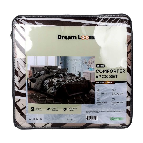 DREAM LOOM COMFORTER 6PCS SET 220X240CM DL5003