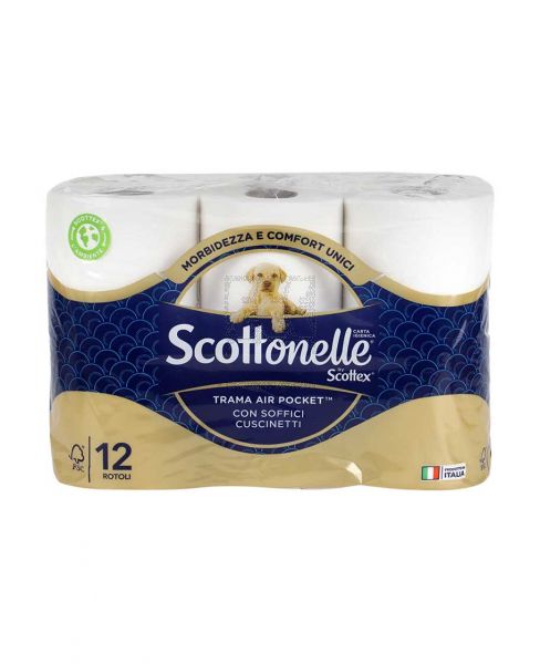 SCOTTEX SCOTTONELLE 12 ROTOLI TOILET ROLLS