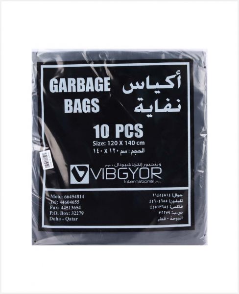 VIBGYOR GARBAGE BAGS 120X140CM 10PCS