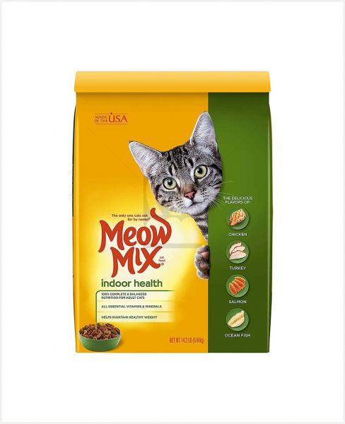 MEOW MIX INDOOR HEALTH CAT FOOD 6.44KG BAG