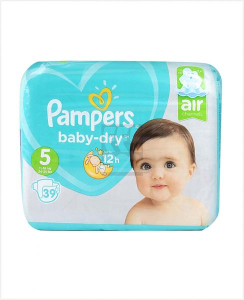 PAMPERS BABY DRY DIAPERS JUNIOR  11-23KG 39PCS #PS223-0