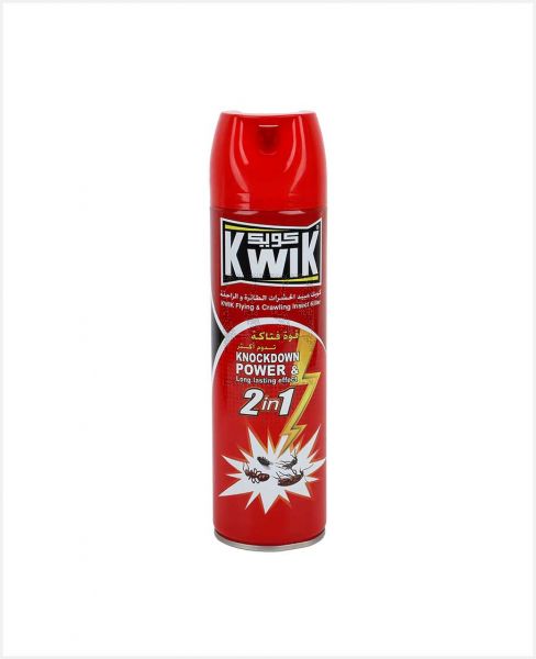KWIK 2IN1 FLYING & CRAWLING INSECT KILLER 400ML