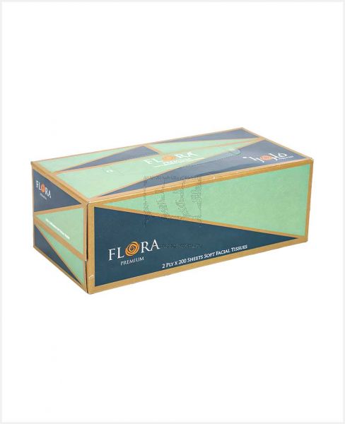 FLORA SOFT FACIAL TISSUE 2PLY 200SHEETS