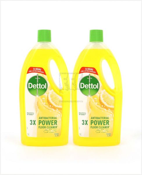 DETTOL ANTIBACTERIAL 3X POWER FLOOR CLEANER LEMON 2X1L