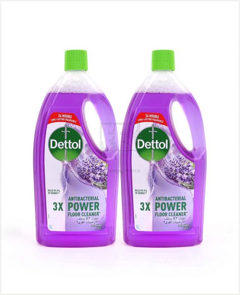 DETTOL ANTIBACTERIAL 3X POWER FLOOR CLEANER LAVENDER 2X1L