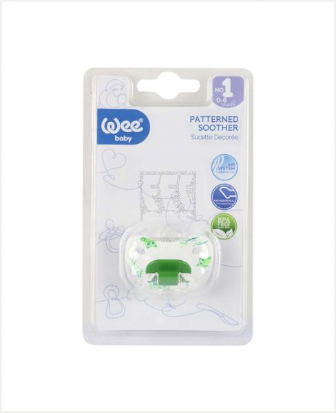 WEE BABY PATTERNED ORTHODONTICAL SOOTHER 0-6M NO.1 #833