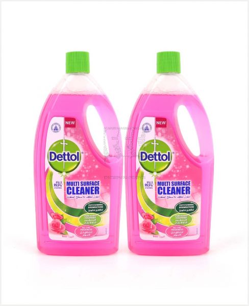 DETTOL ANTIBACTERIAL 3X POWER FLOOR CLEANER ROSE 2X1L