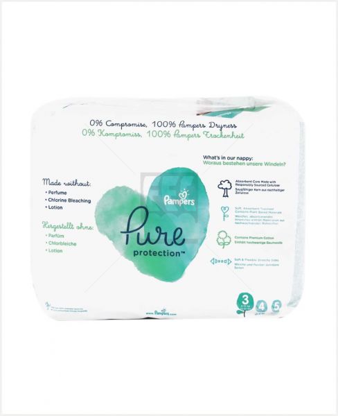 PAMPERS PURE PROTECTION DIAPERS S3 6-10KG 31'S