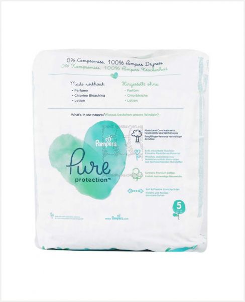 PAMPERS PURE PROTECTION DIAPERS S5 11+KG 24S