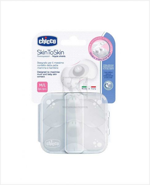 CHICCO SKIN TO SKIN NIPPLE SHIELDS M /L 2PCS