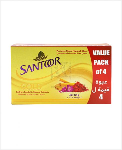 SANTOOR GOLD SOAP 4SX125GM