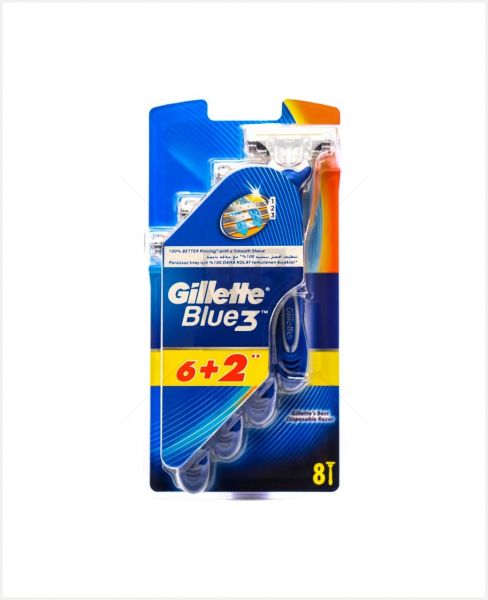 GILLETTE  BLUE 3 COMFORT RAZOR 6PCS +2PCS