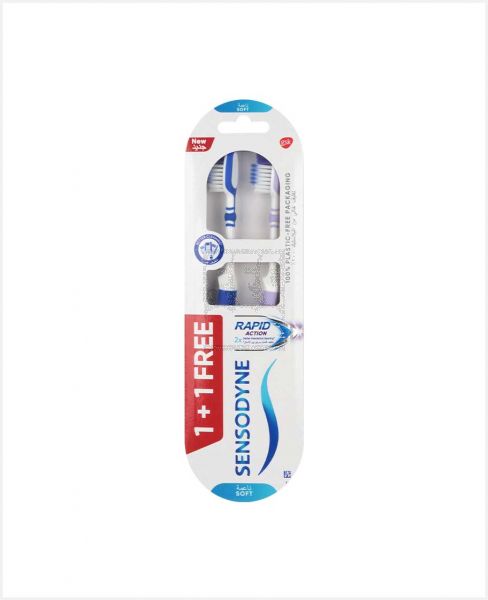 SENSODYNE RAPID ACTION SOFT TOOTHBRUSH 1+1FREE