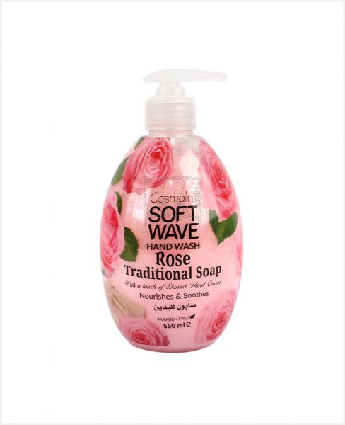 SOFT WAVE ROSE TRADITIONAL SOAP HAND WASH 550ML