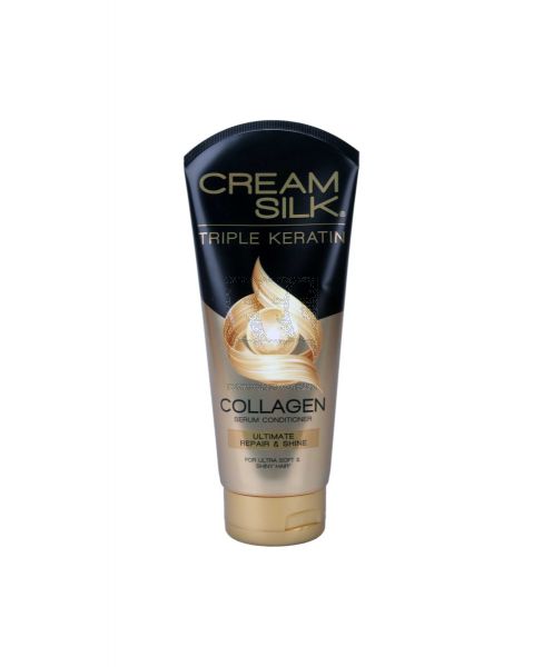 CREAM SILK TRIPLE KERATIN ULTIMATE REPAIR & SHINE COND 340ML