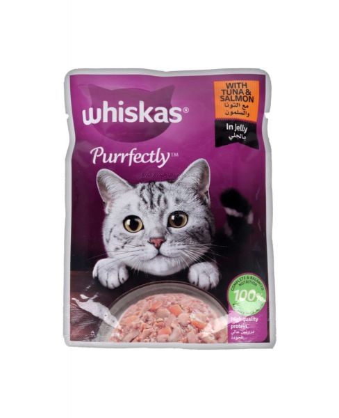 WHISKAS PURRFECTLY FISH WITH TUNA & SALMON 85GM