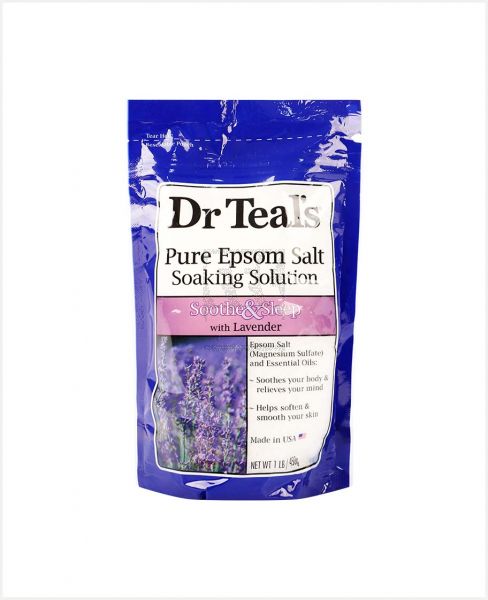 DR TEAL'S PURE EPSOM SALT SOOTHE & SLEEP WITH LAVENDER 450GM