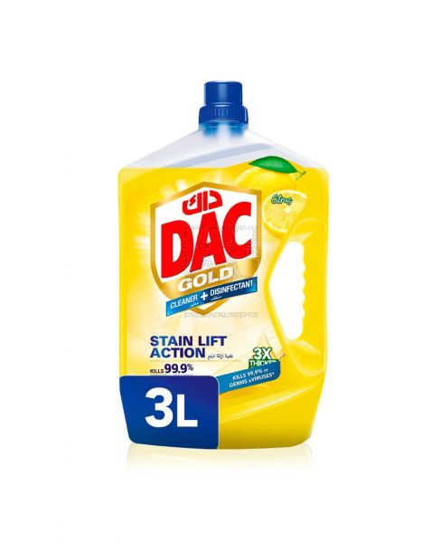 DAC GOLD CLEANER+DISINFECTANT CITRUS BURST 3L