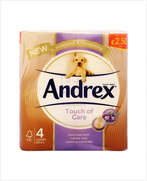 ANDREX TOUCH OF CARE TOILET TISSUE 4PCS