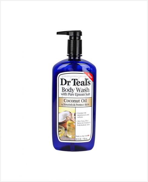 DR TEAL'S COCONUT OIL BODY WASH WITH EPSOM SALT 710ML