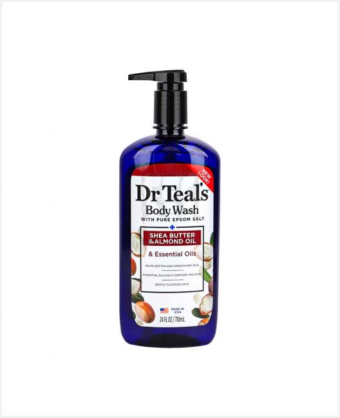 DR TEAL'S SHEA BUTTER AND ALMOND BODY WASH 710ML