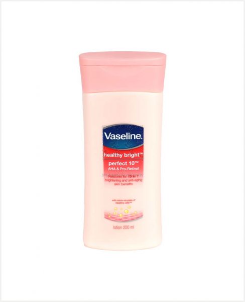 VASELINE HEALTHY BRIGHT PERFECT 10 LOTION 200ML