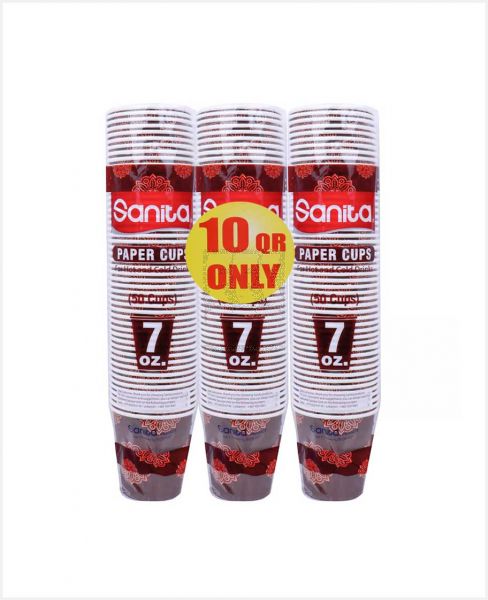 SANITA PAPER CUP WITHOUT HANDLE 7OZ (50PCS X3PCS) PROMO