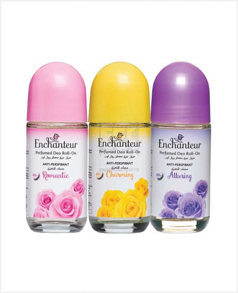 ENCHANTEUR ROLL ON DEO ASSORTED 3X50ML SPECIAL OFFER