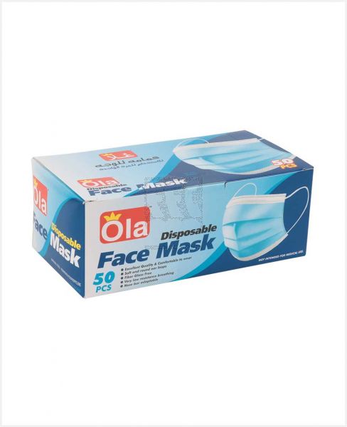 OLA DISPOSABLE FACE MASK 50PCS