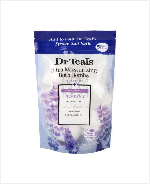 DR TEAL'S SOOTHING LAVENDER BATH BOMBS 5PCS 45GM