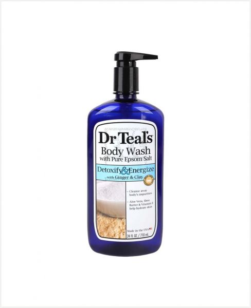DR TEAL'S DETOXIFY&ENERGIZE W/GINGER & CLAY BODY WASH 710ML