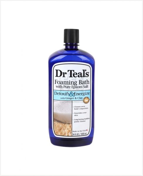 DR TEAL'S DETOXIFY&ENERGIZE W/GINGER & CLAY FOAMING 1000ML