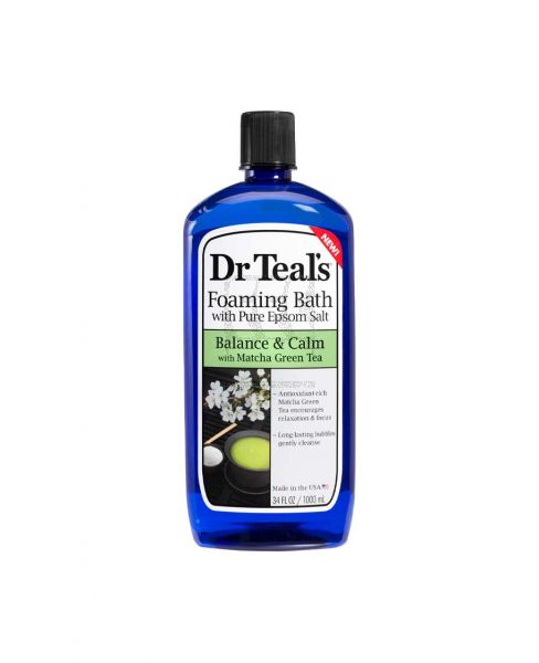 DR TEAL'S BALANCE&CALM W/ MATCHA GREEN TEA FOAMING BATH 1LTR