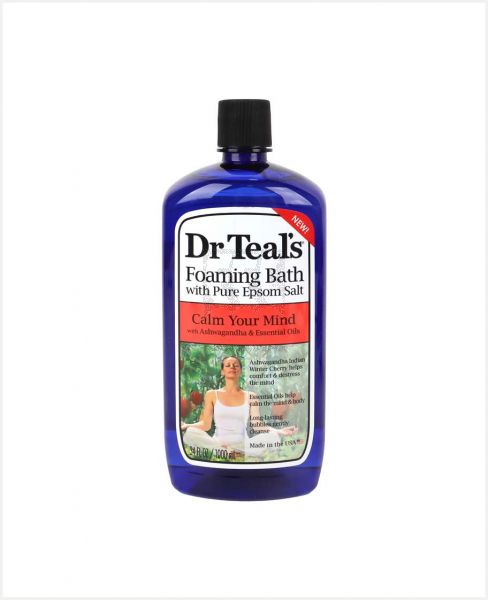 DR TEAL'S CALM YOUR MIND WITH ASHWAGANDHA FOAMING BATH 1LTR
