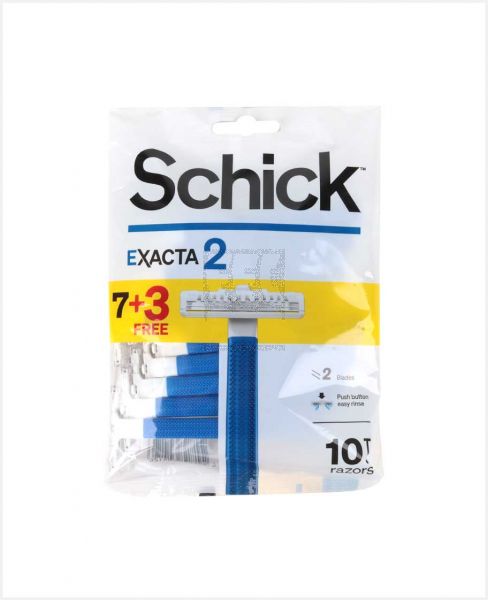 SCHICK EXACTA 2 SENSITIVE RAZORS 7+3FREE