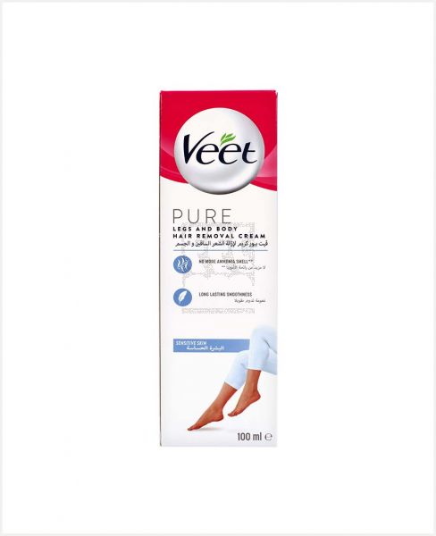VEET PURE LEGS AND BODY HAIR REMOVAL CREAM 100ML