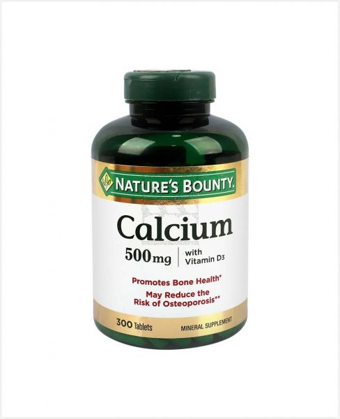 NATURE'S BOUNTY CALCIUM 500MG WITH VITAMIN D3 300 TABLETS