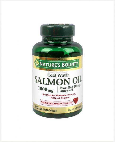 NATURE'S BOUNTY SALMON OIL 1000MG OMEGA-3S 120 SOFTGELS