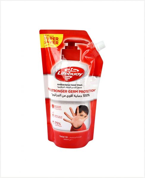 LIFEBUOY ANTIBACTERIAL HAND WASH TOTAL 10 POUCH 1000ML