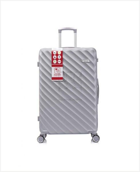TRAVEL ONE SKEW HARD ABS LUGGAGE CABIN SILVER 20INCH