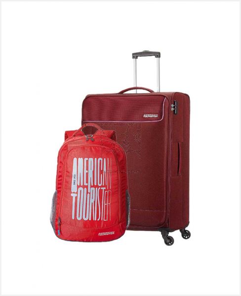 AMERICAN TOURISTER JAMAICA SP 69CM BLACK+BACKPACK COMBO SET