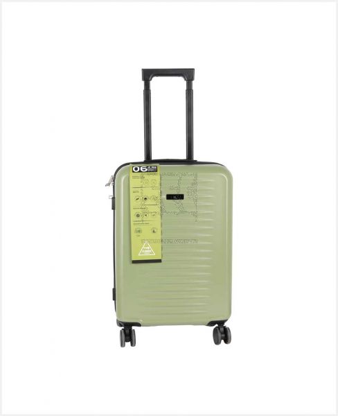 FLIEGER ABS 4 WHEEL HARD TROLLEY GREEN 20INCH 1031