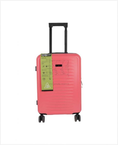 FLIEGER ABS 4 WHEEL HARD TROLLEY PEACH 20INCH 1031