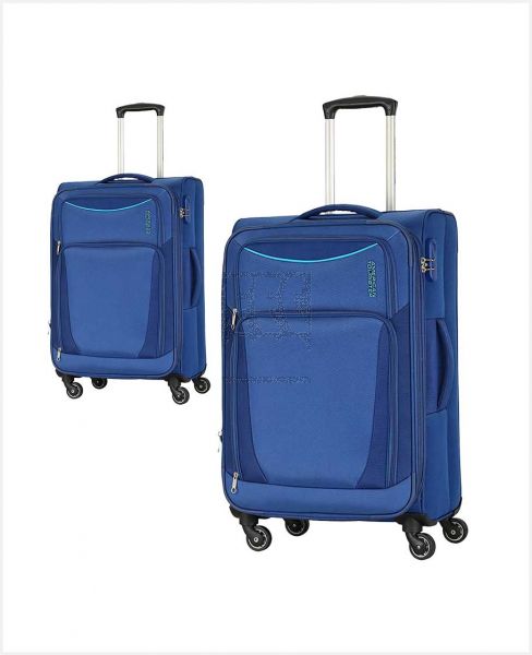 AMERICAN TOURISTER PORTLAND TROLLEY COMBO BLUE 55CM+68CM